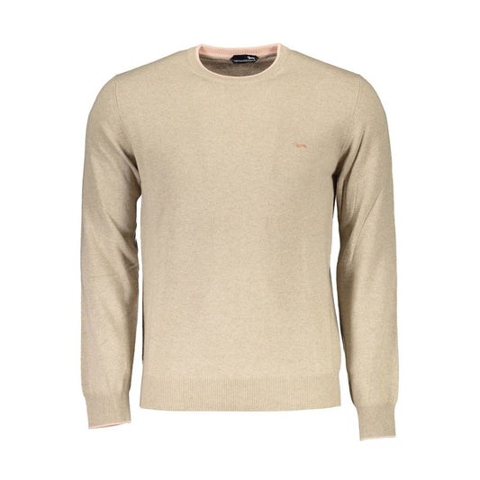 Beige Wool Men Sweater