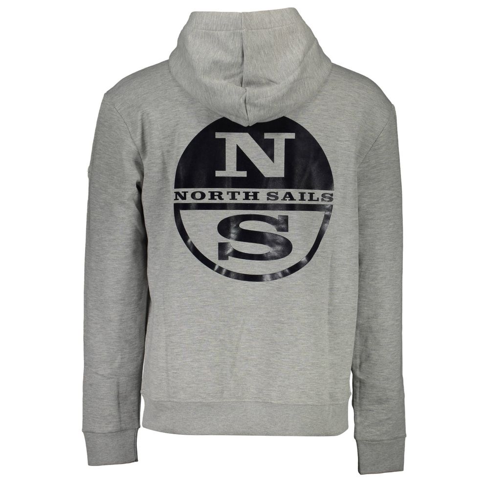 Gray Cotton Men Sweatshirt