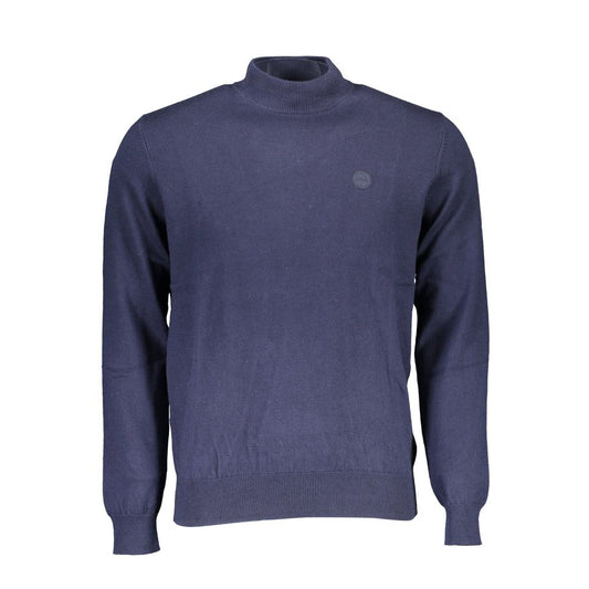 Blue Cotton Men Sweater