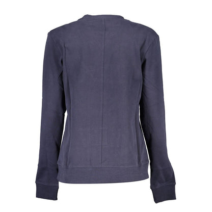 Blue Cotton Women Sweater