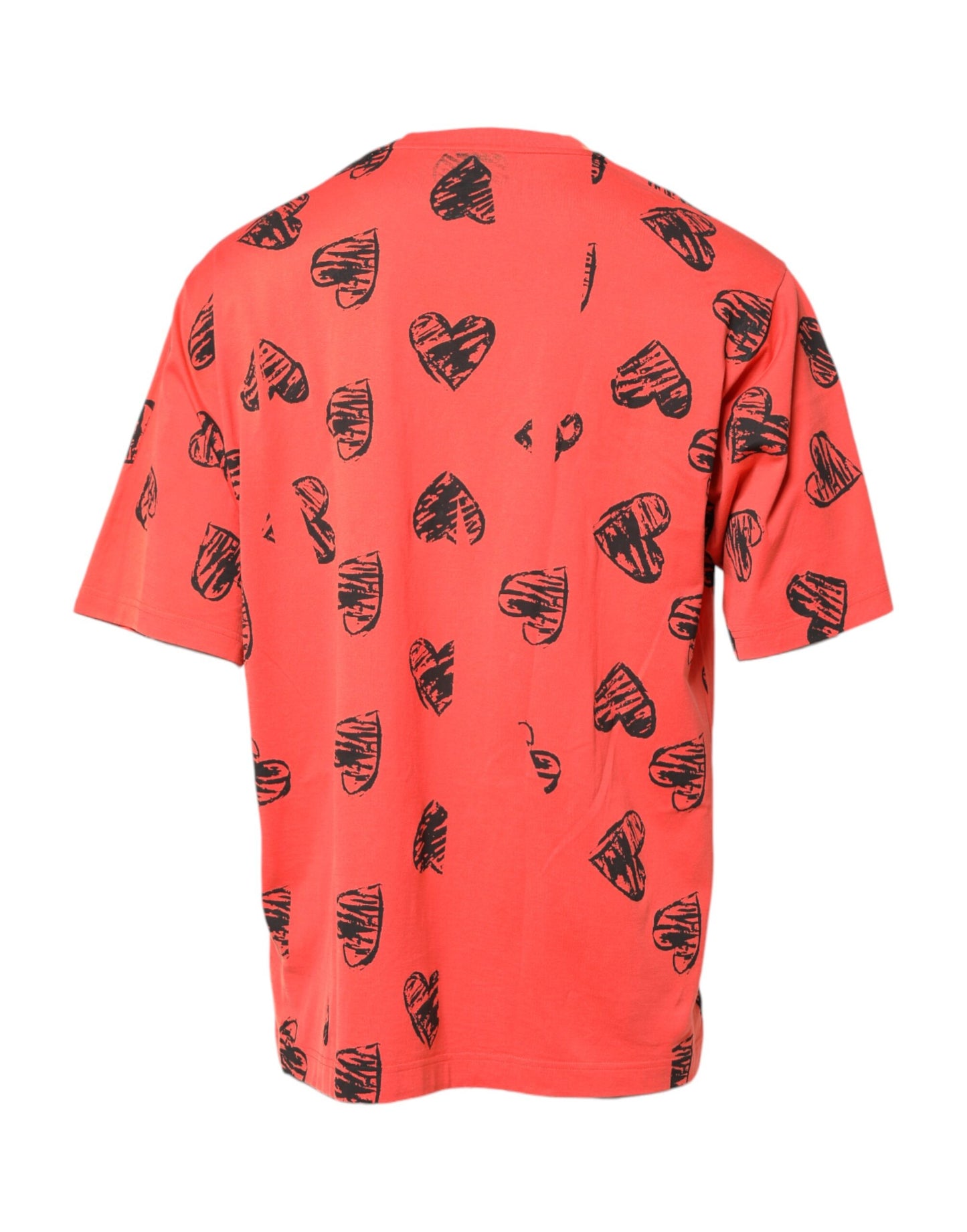 Red Cotton Short Sleeve DG Heart Logo T-shirt