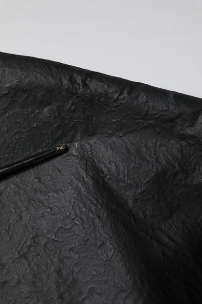 Black Cotton Short Sleeves V-neck T-shirt