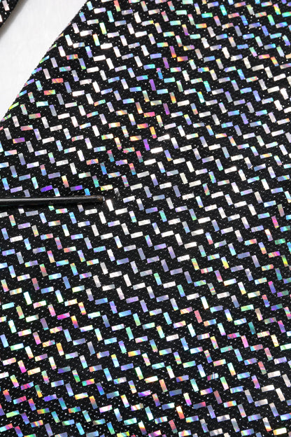 Black Embellished Nylon Bodycon Mini Dress