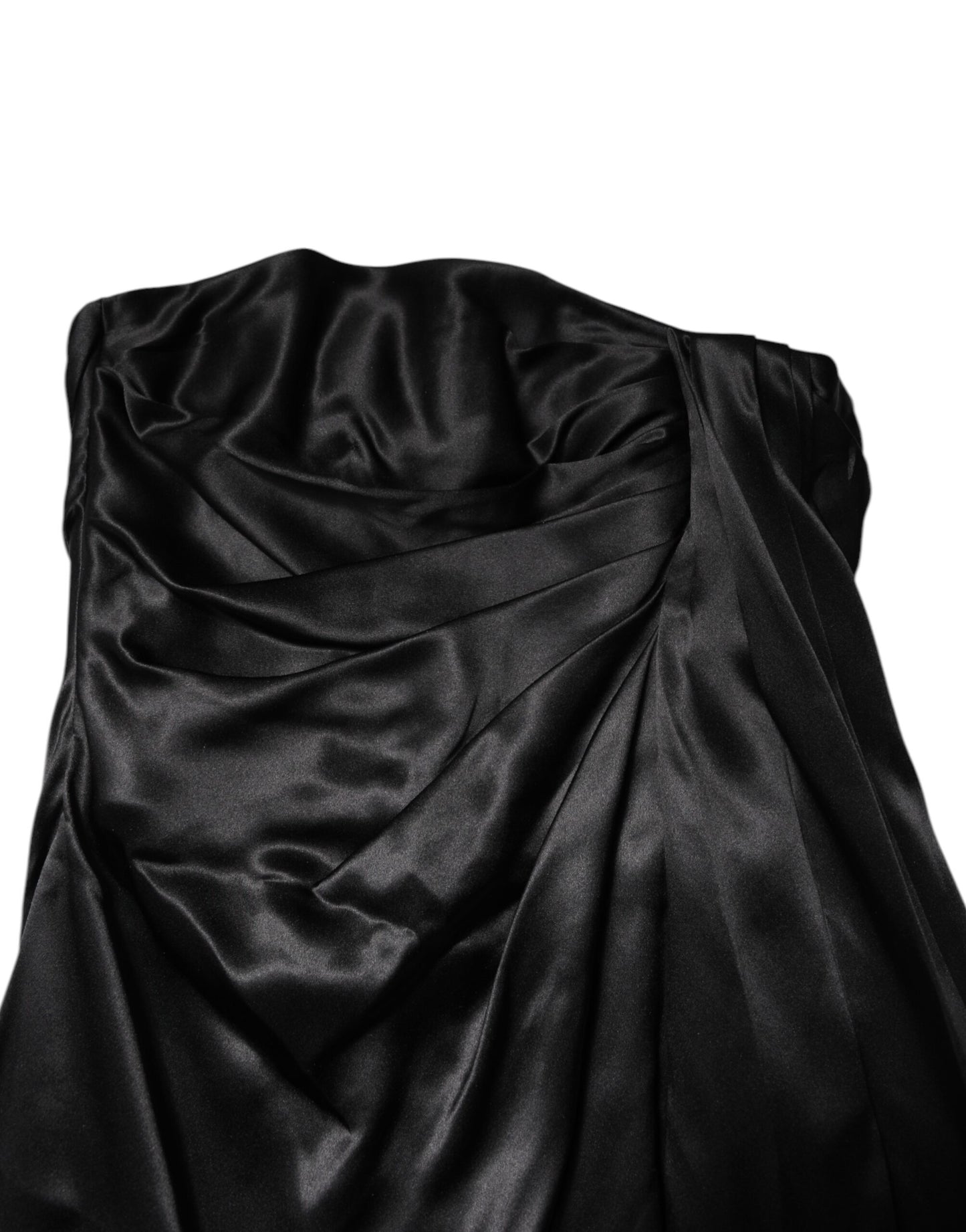 Black Strapless Sheath A-line Mini Dress