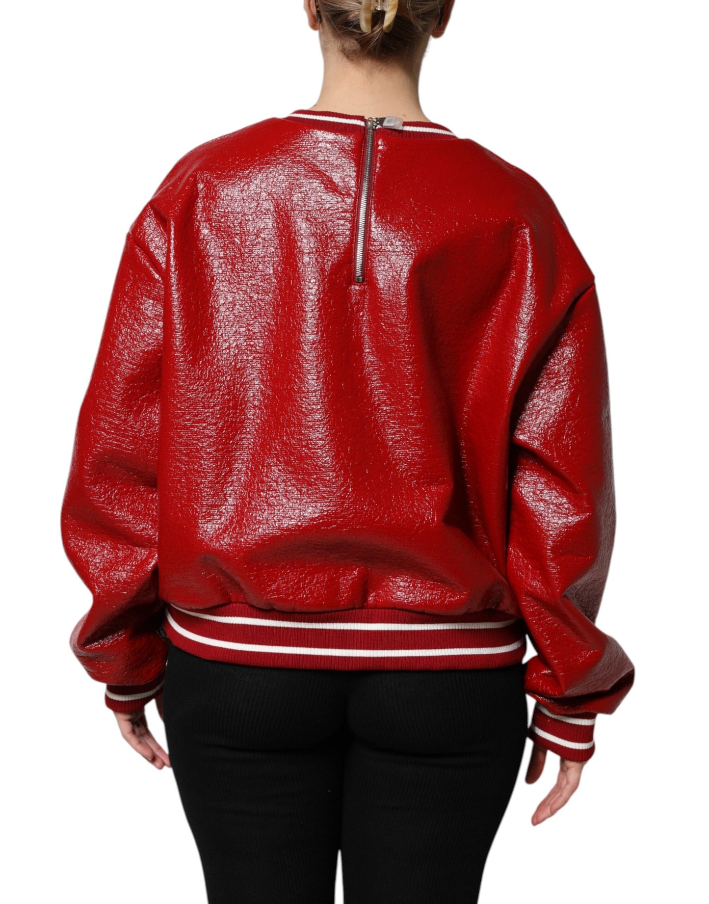 Red Wool DGLogo Embroidery Pullover Sweater