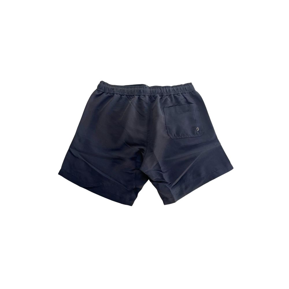 "Black Polyester Men Swim Shorts"