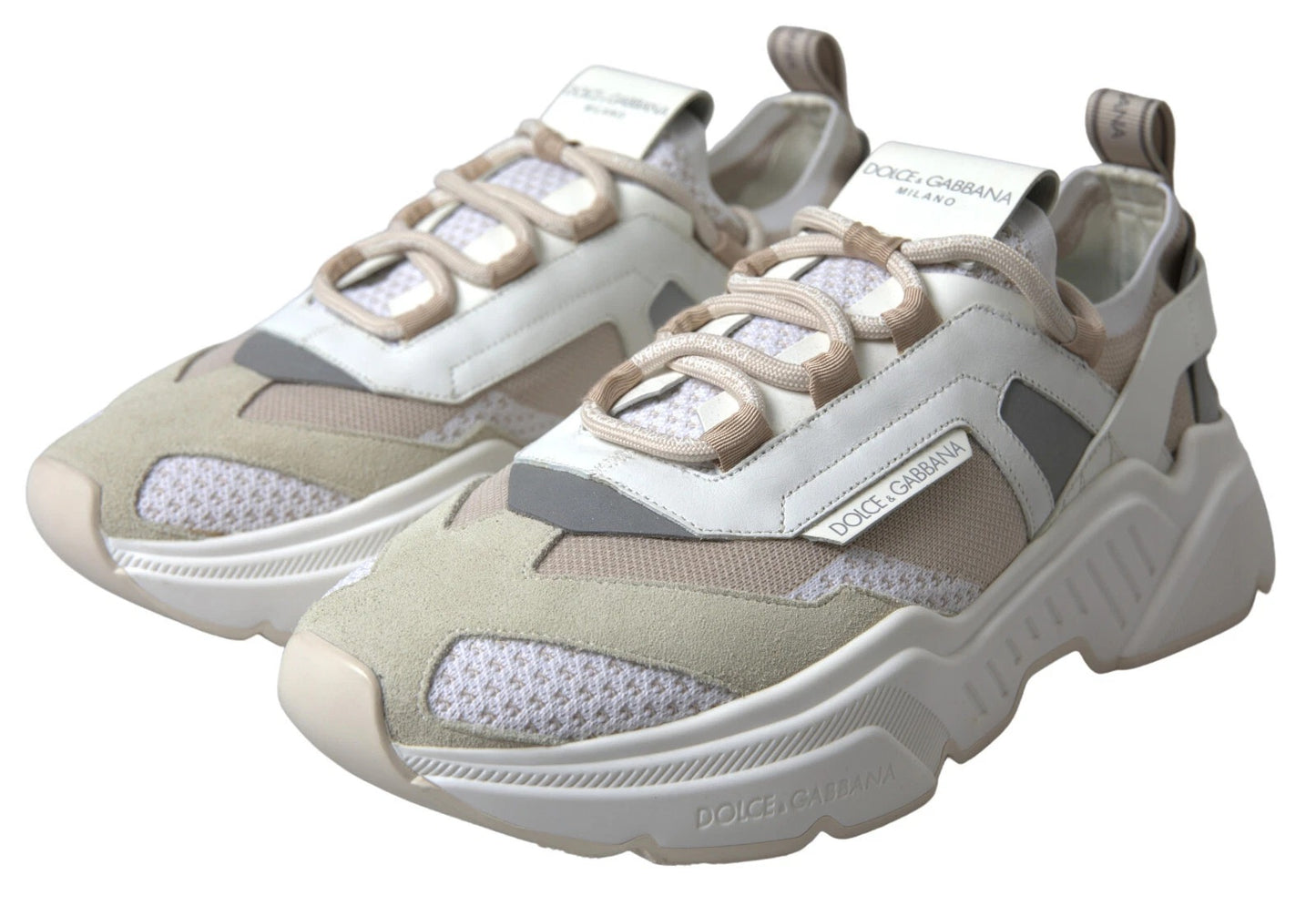 Sneakers White Beige Leather Sport DAYMASTER Shoes