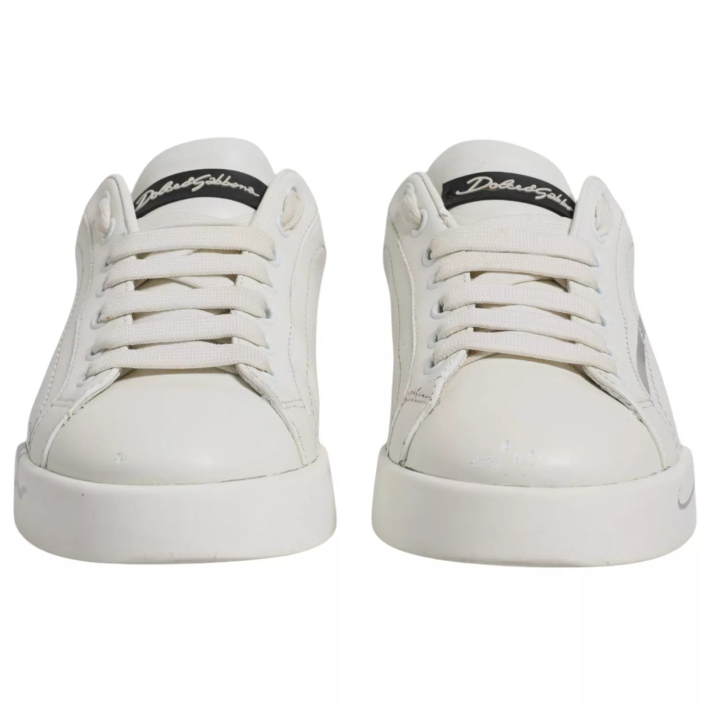 White Black Logo Portofino Men Sneaker Shoe