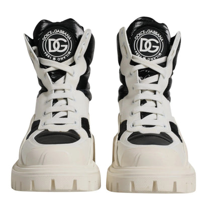 White Padded Mid Calf Lace Up Boots Shoes