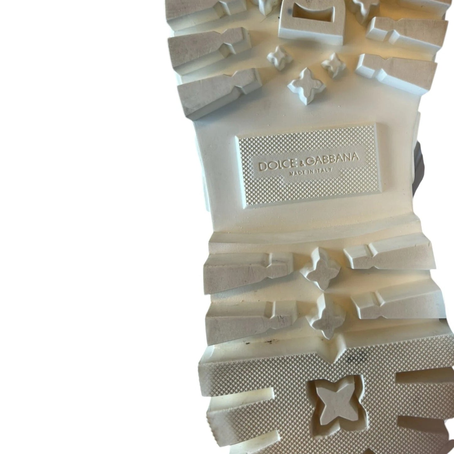 White Leather Rubber Logo Ankle Boots Shoes