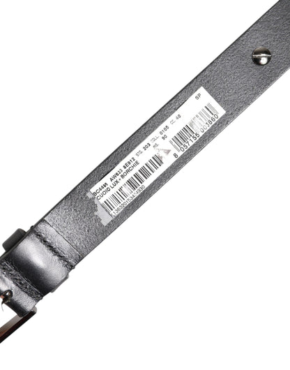 Black Luxury Leather DG Studs Buckle Belt