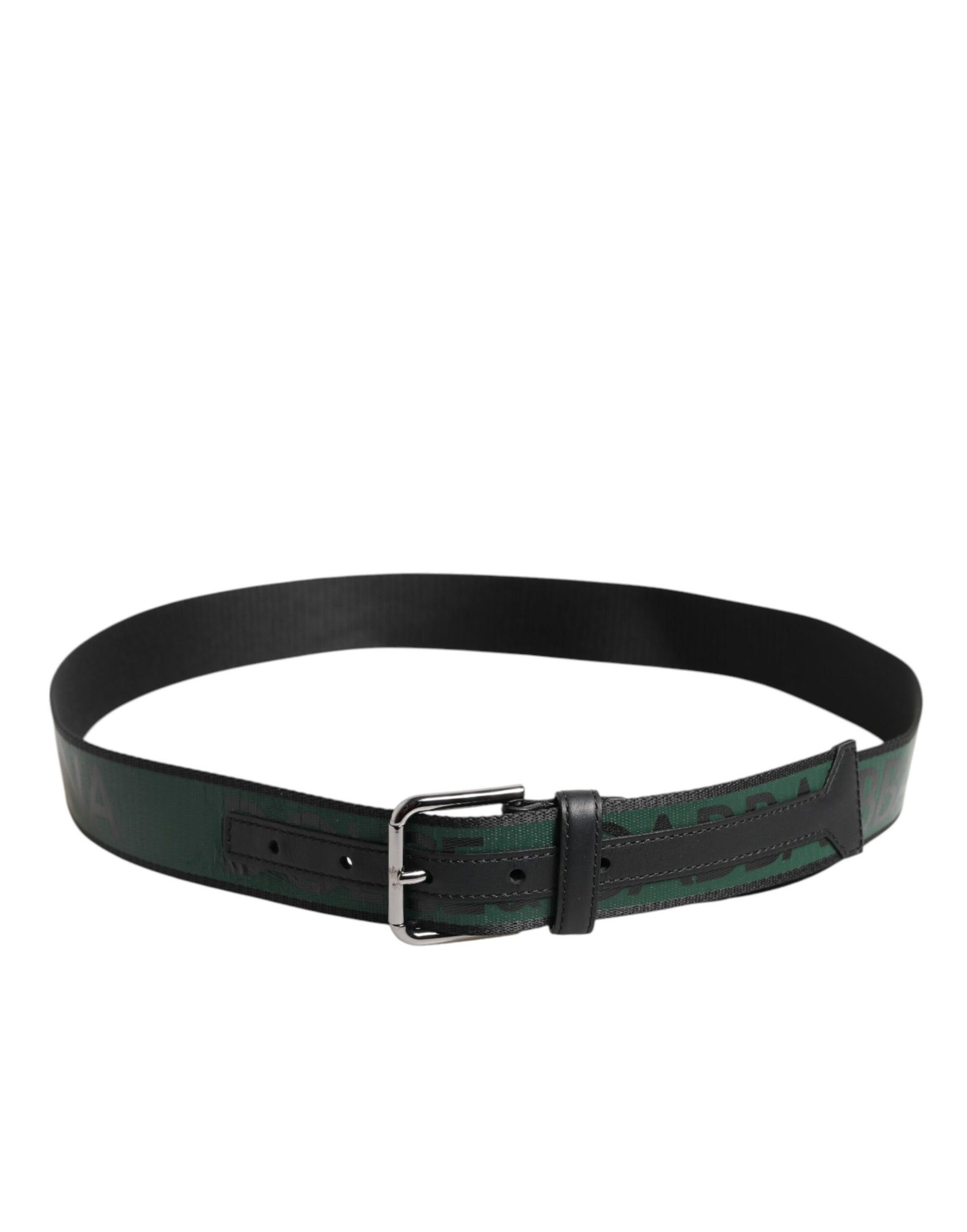 Green Black Polyester DG Logo Buckle Belt