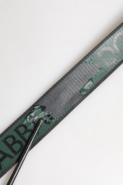 Green Black Polyester DG Logo Buckle Belt