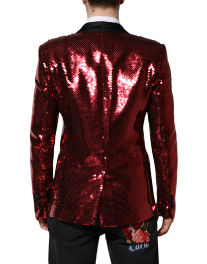Red SICILIA Sequin Embellish Blazer Jacket