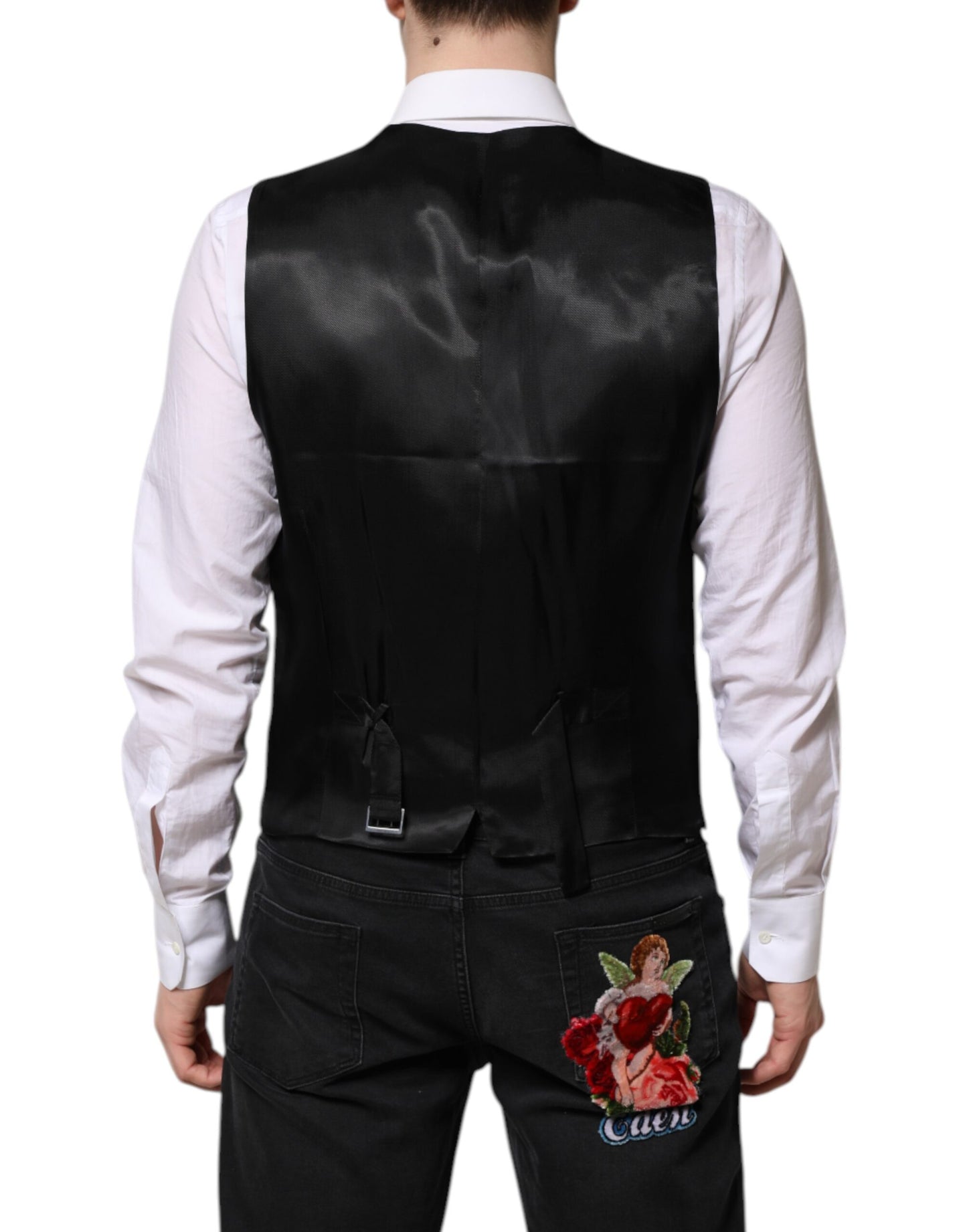 Black Single Breasted Suit 2 Piece Jacket