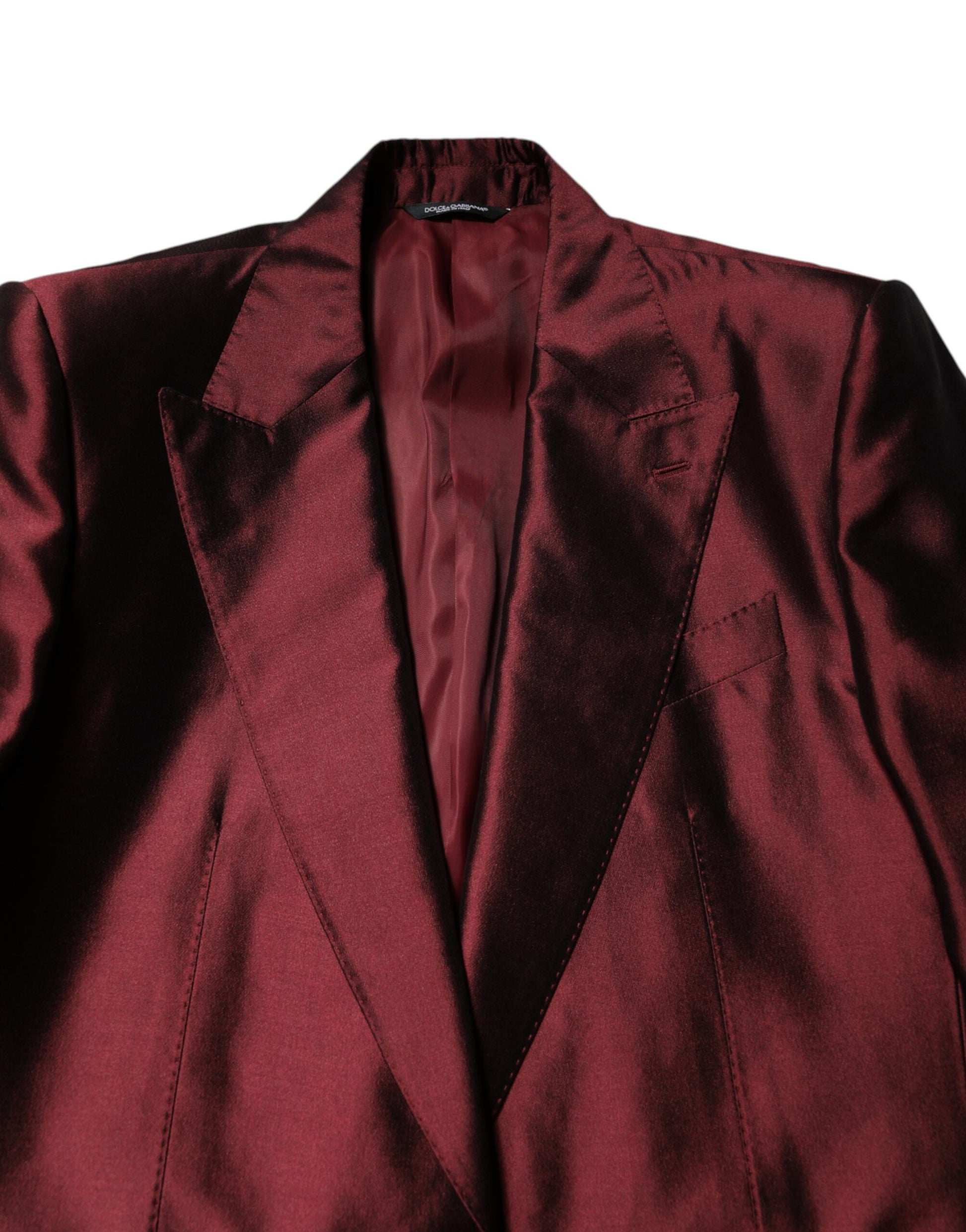 Bordeaux Silk 2 Piece Single Breasted Suit