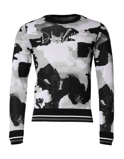 Multicolor Logo Crew Neck Pullover Sweater