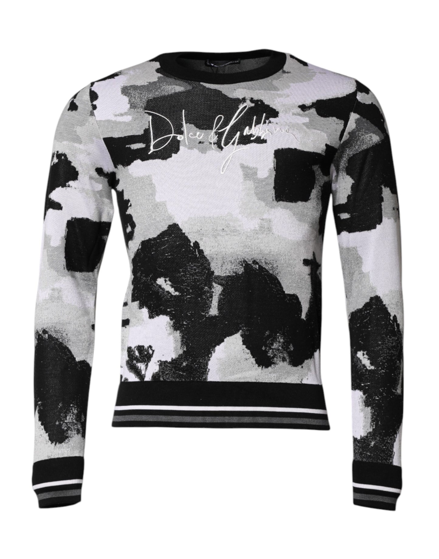 Multicolor Logo Crew Neck Pullover Sweater