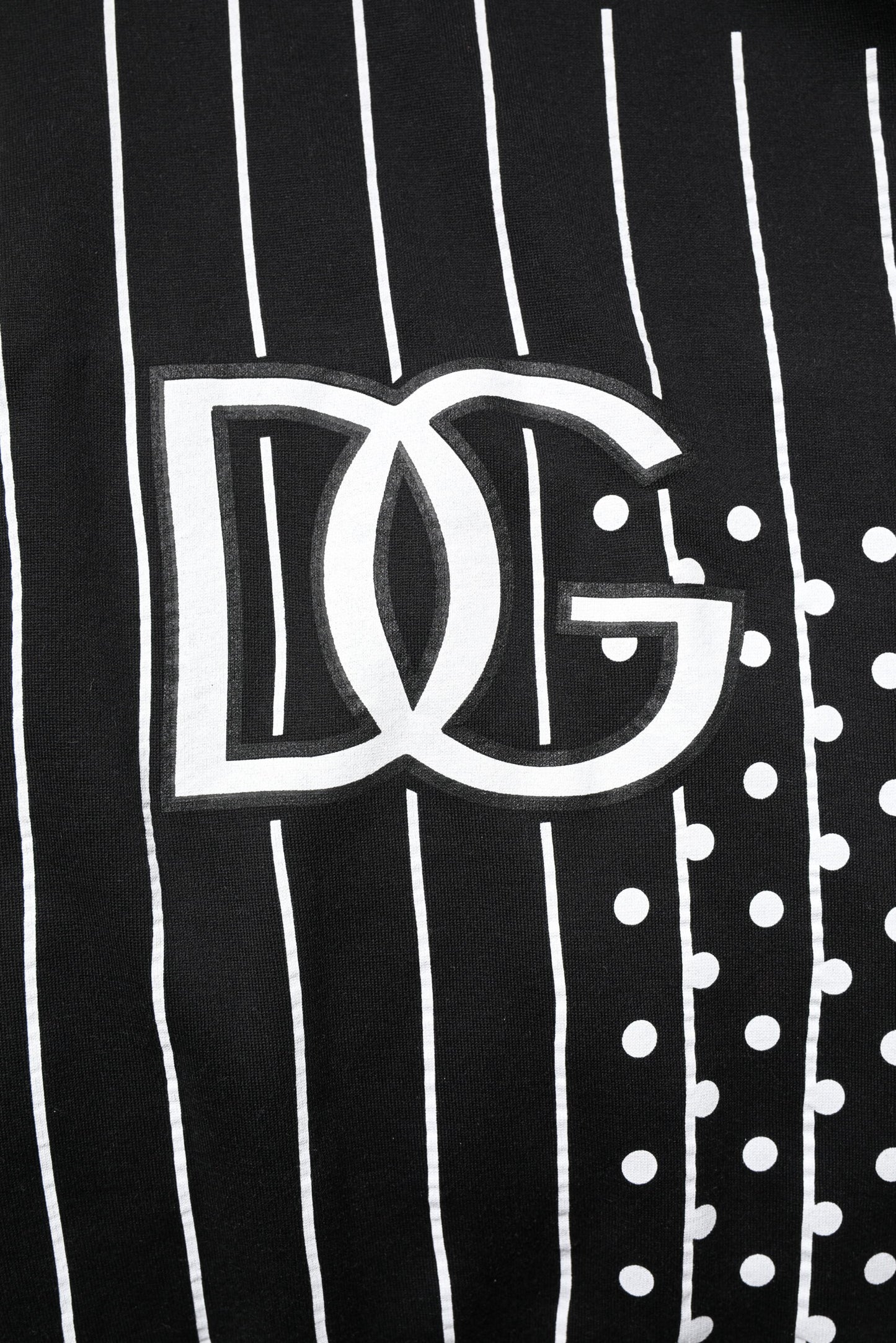 Black White Stripe Hooded Sweatshirt Sweater