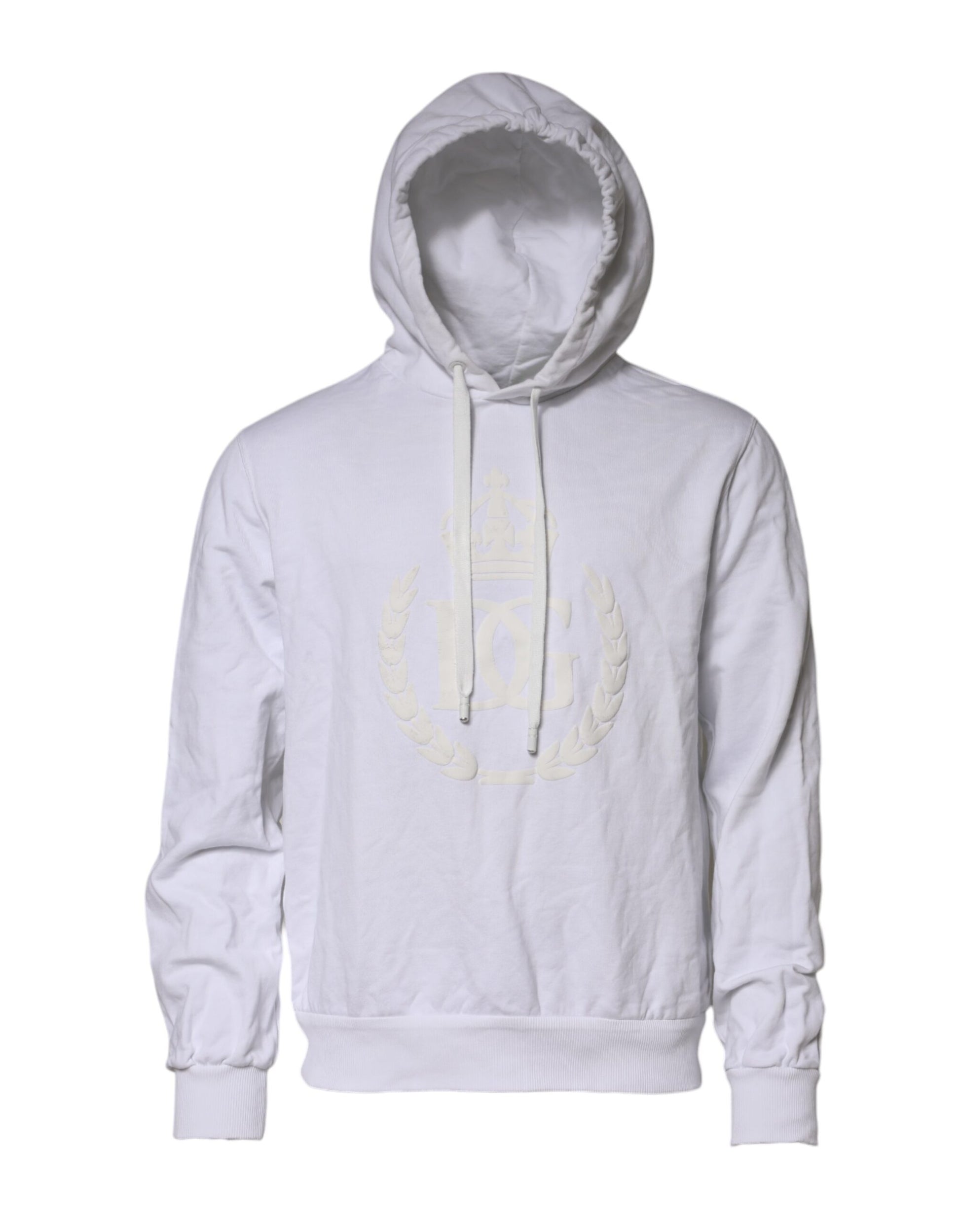 White Embossed Logo Hooded Sweatshirt Sweater