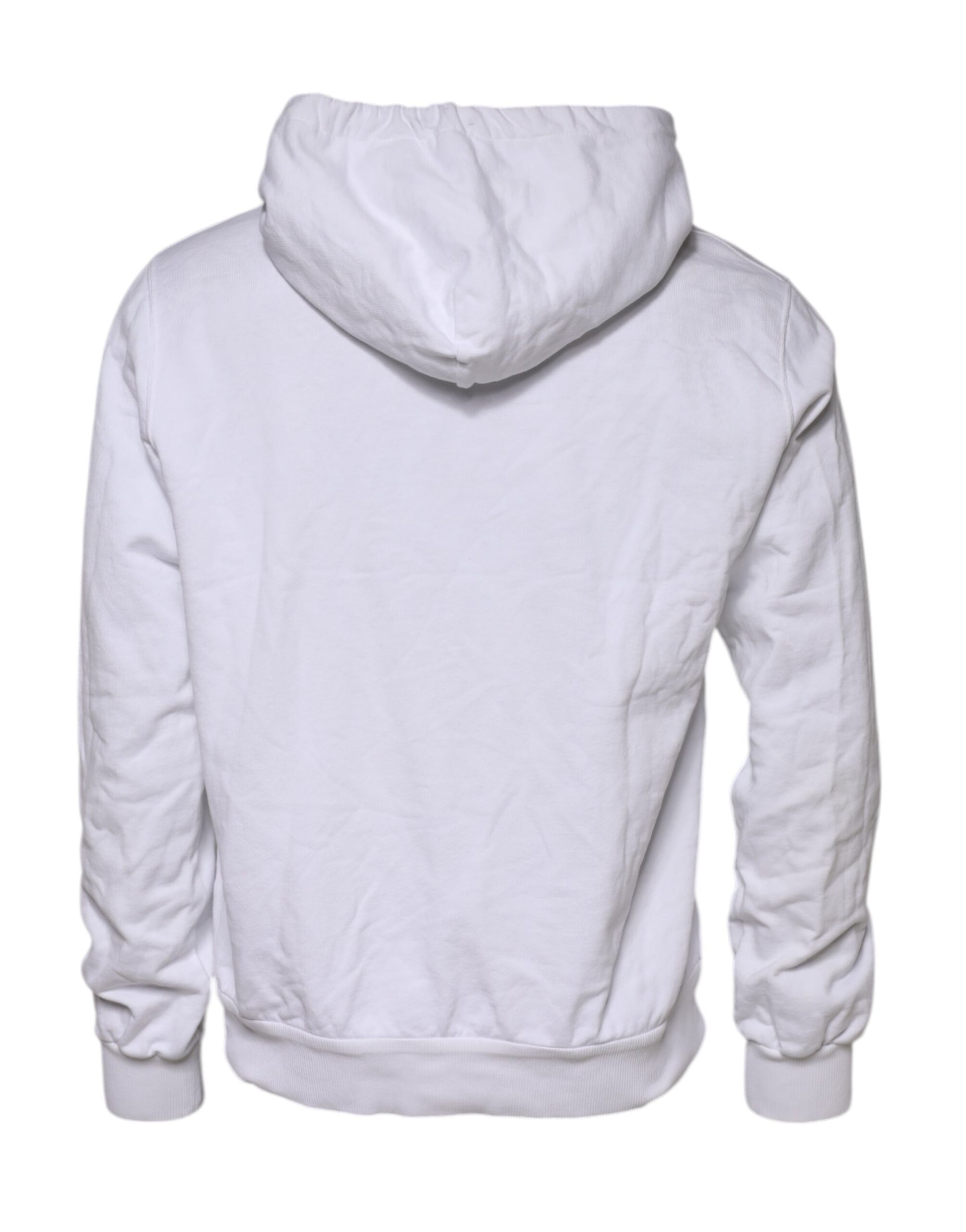 White Embossed Logo Hooded Sweatshirt Sweater