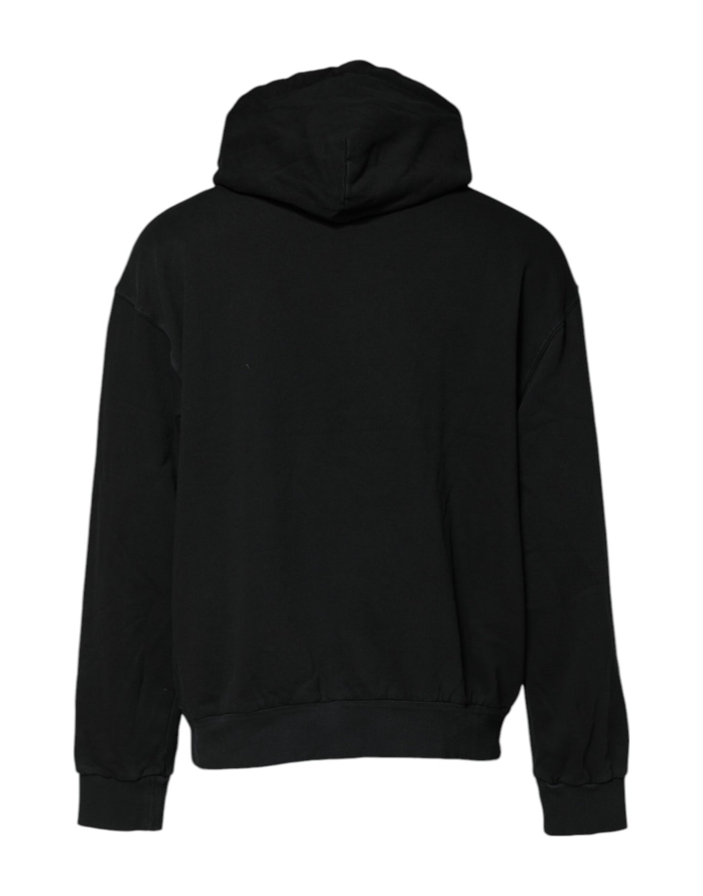 Black Logo Full Zip Hooded Men Sweatshirt Sweater