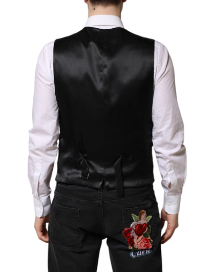 Pink Floral Satin Formal Men Waistcoat Vest