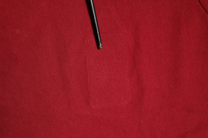 Red Cotton Short Sleeves Crew Neck T-shirt