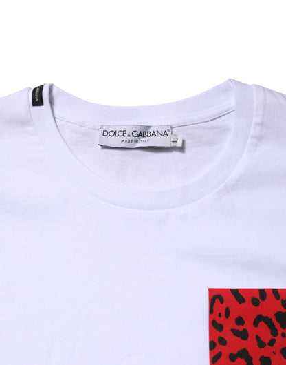 White Cotton Short Sleeves Crew Neck T-shirt