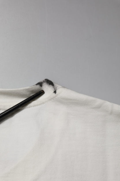 White Cotton DG Logo Print Round Neck T-shirt