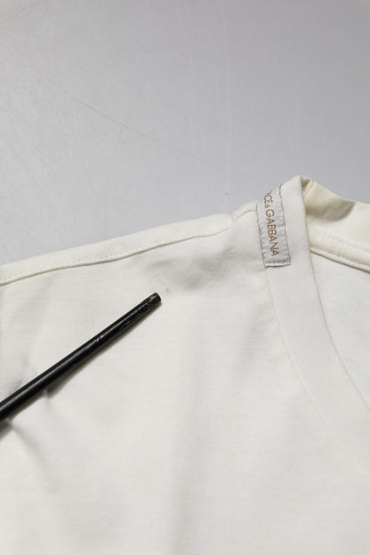 White Cotton Logo Bandana Print T-shirt