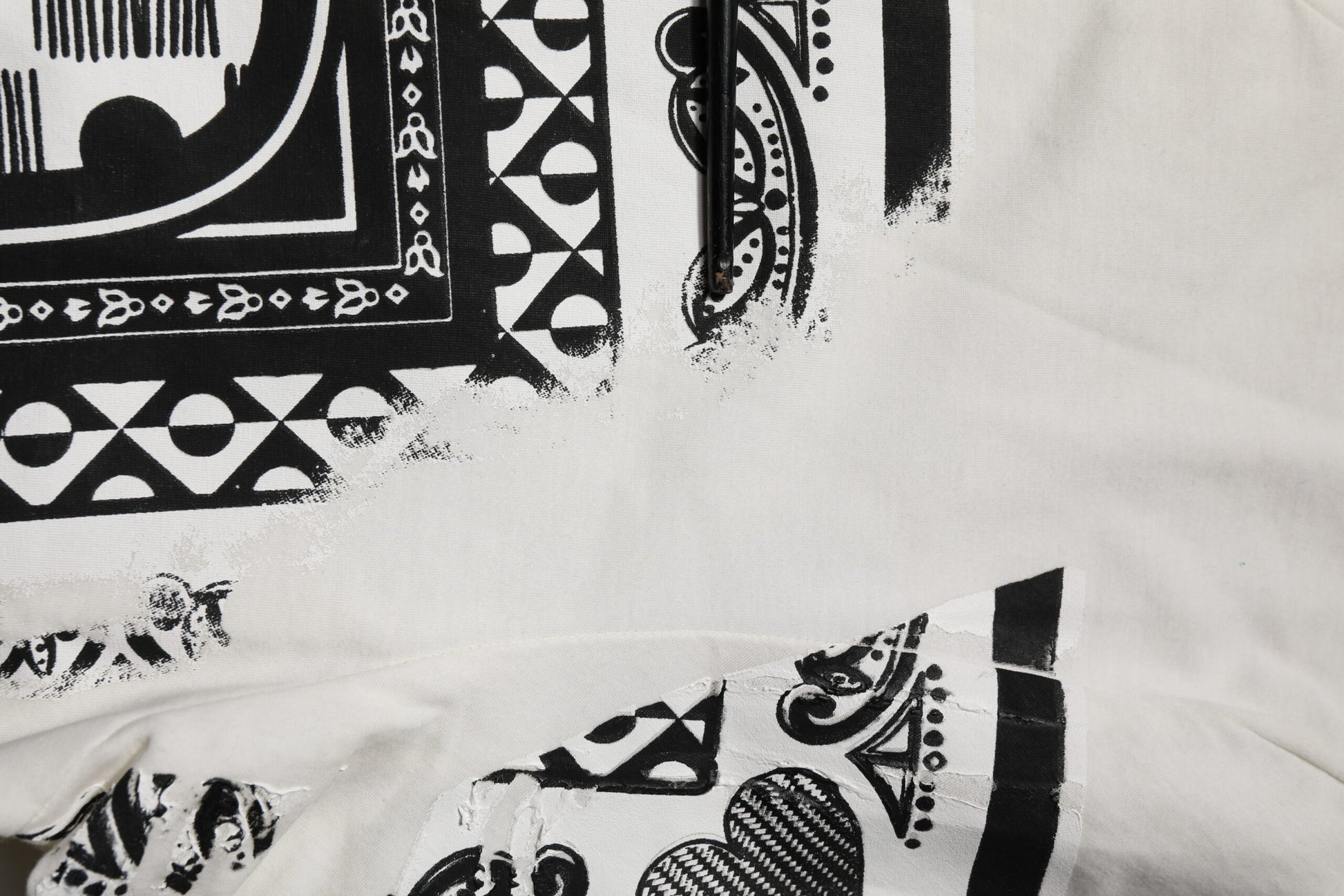 White Cotton Logo Bandana Print T-shirt
