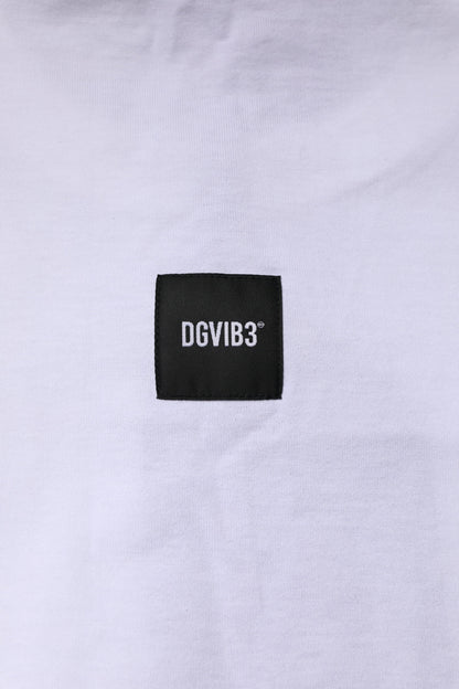 White Cotton Logo Print Crew Neck T-shirt