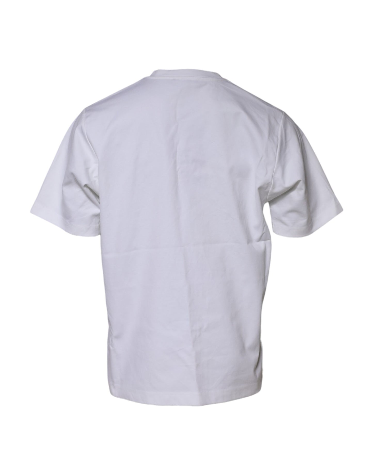 White Logo Embellish Short Sleeves T-shirt