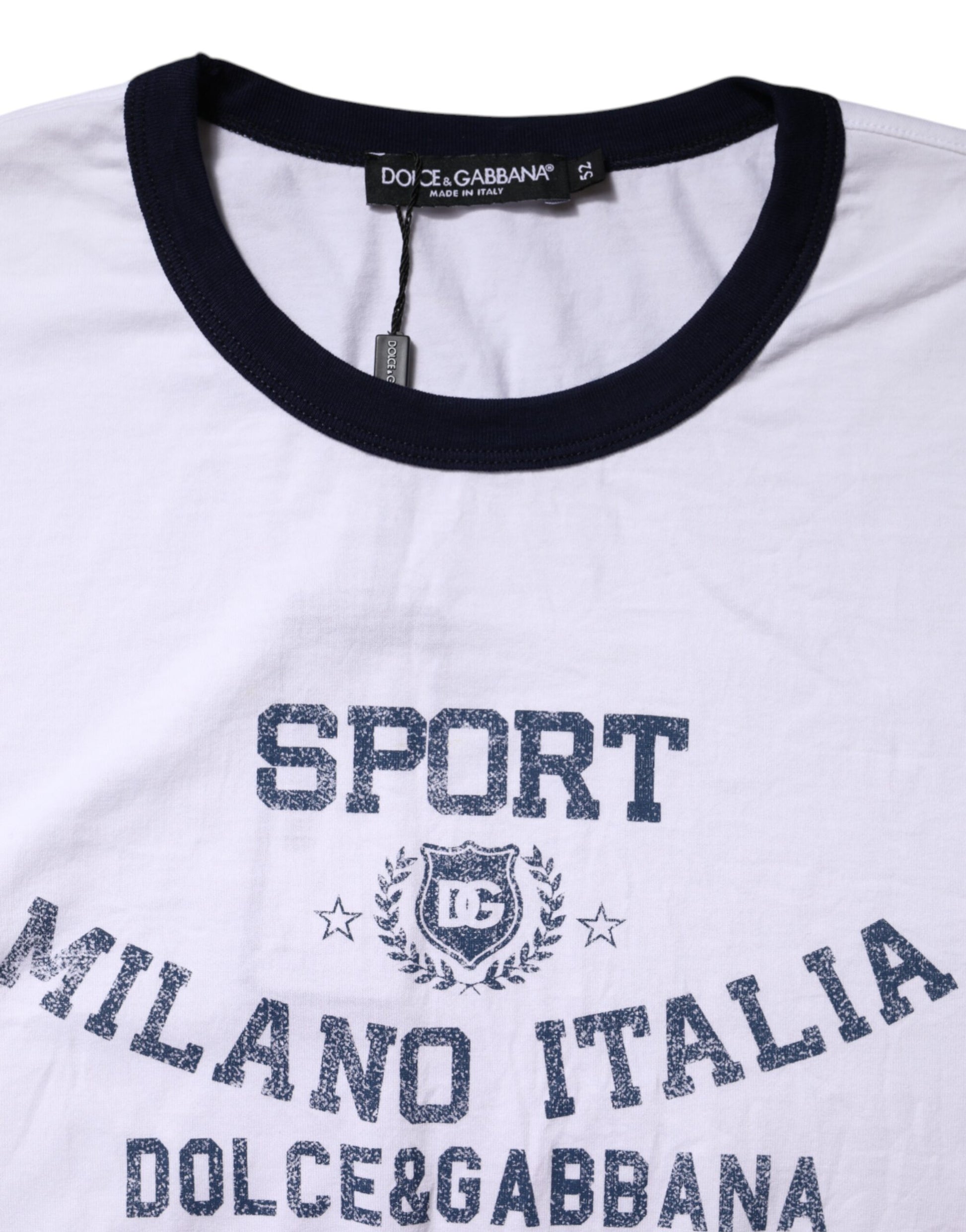 White DG Logo Print Short Sleeve T-shirt