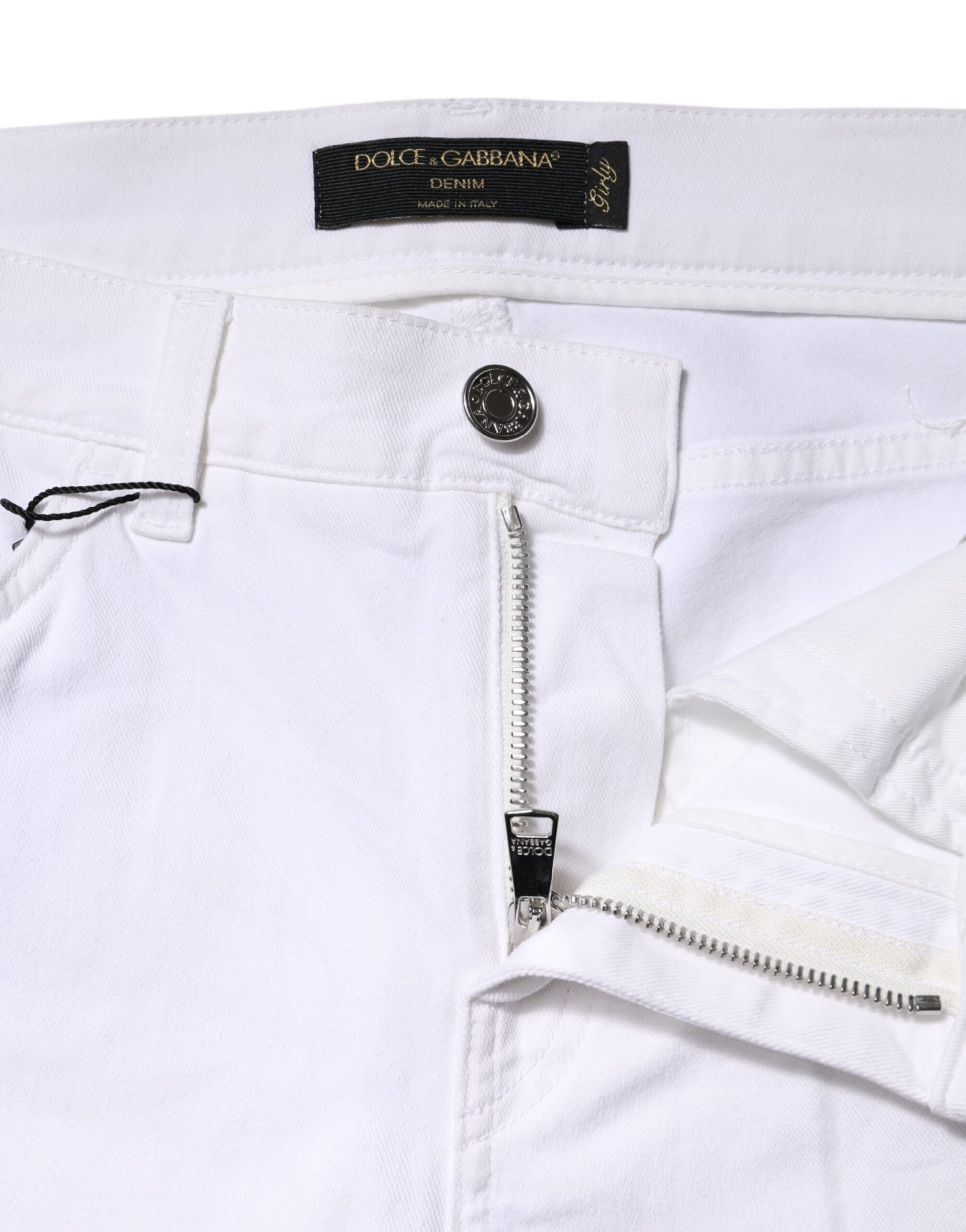 White Floral Sequined GIRLY Denim Jeans