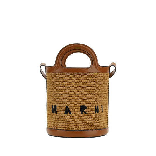 Brown Cotton Backet Bag