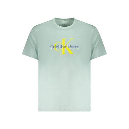 Green Cotton Men T-Shirt