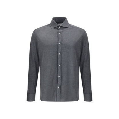 Gray Silk Shirt