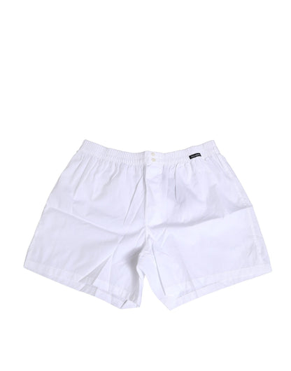 White Cotton Regular Boxer Shorts Underwear