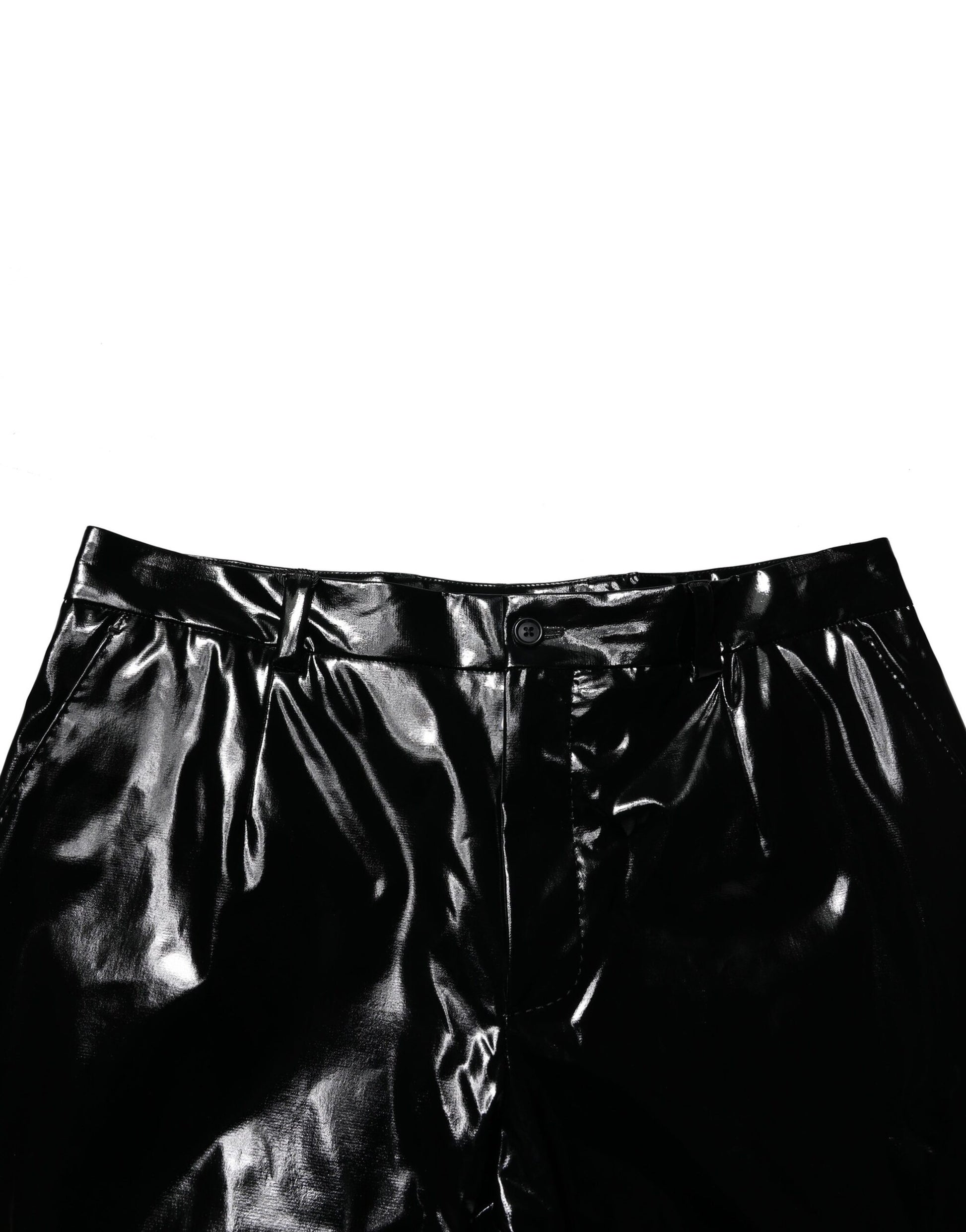 Black Nylon Straight Men Pants