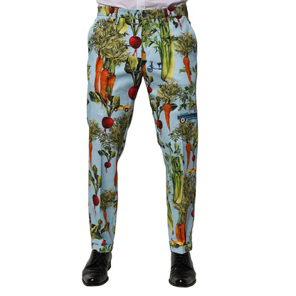 Multicolor Cotton Tapered Men Pants