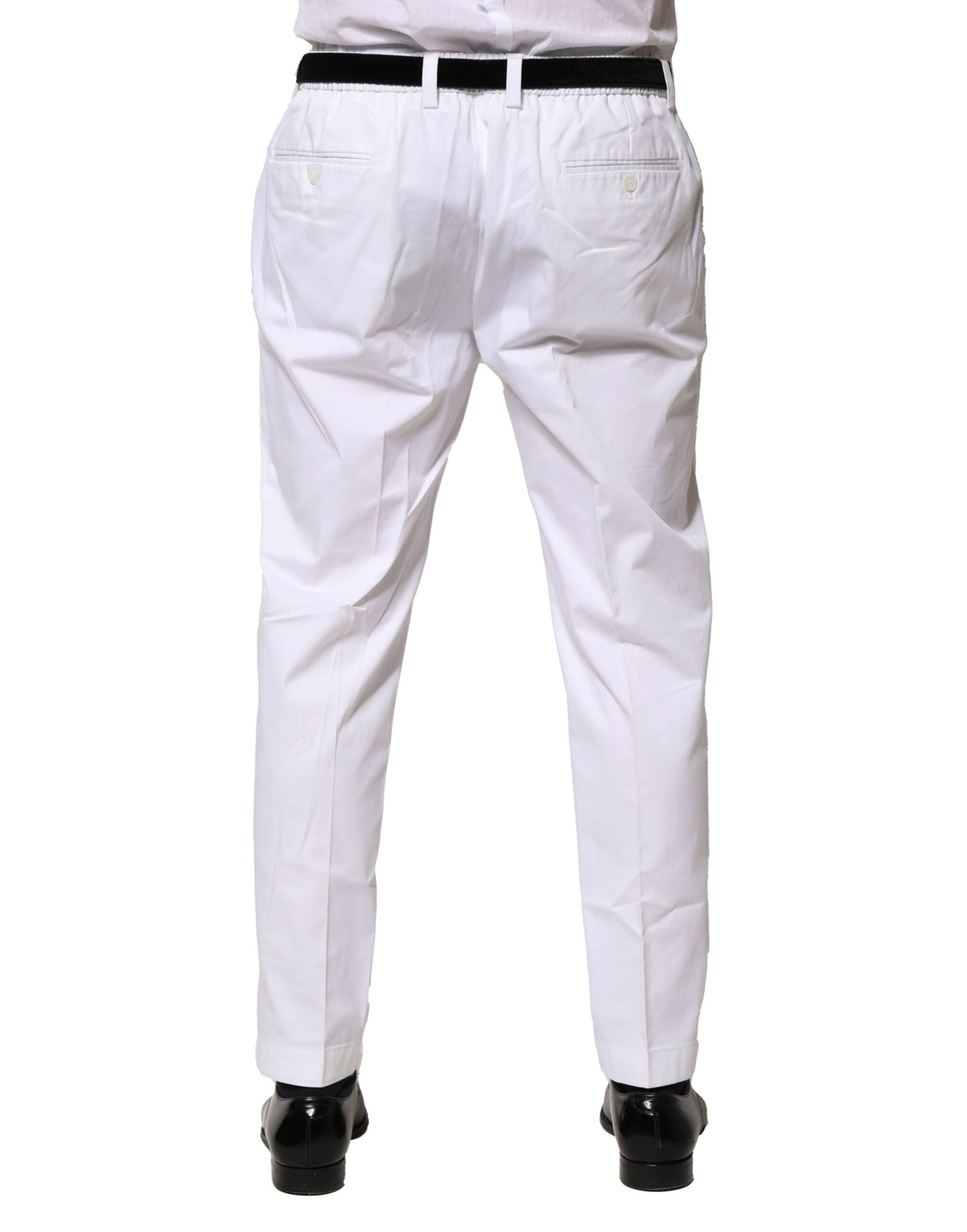 White Cotton Dress Slim Formal Pants