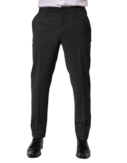 Black Wool Dress Slim Formal Pants