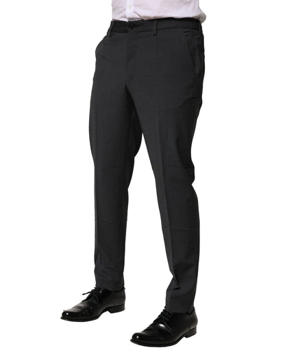 Black Wool Dress Slim Formal Pants