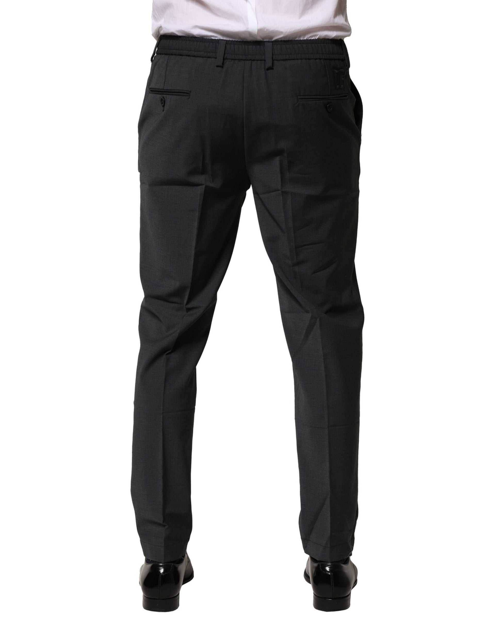 Black Wool Dress Slim Formal Pants