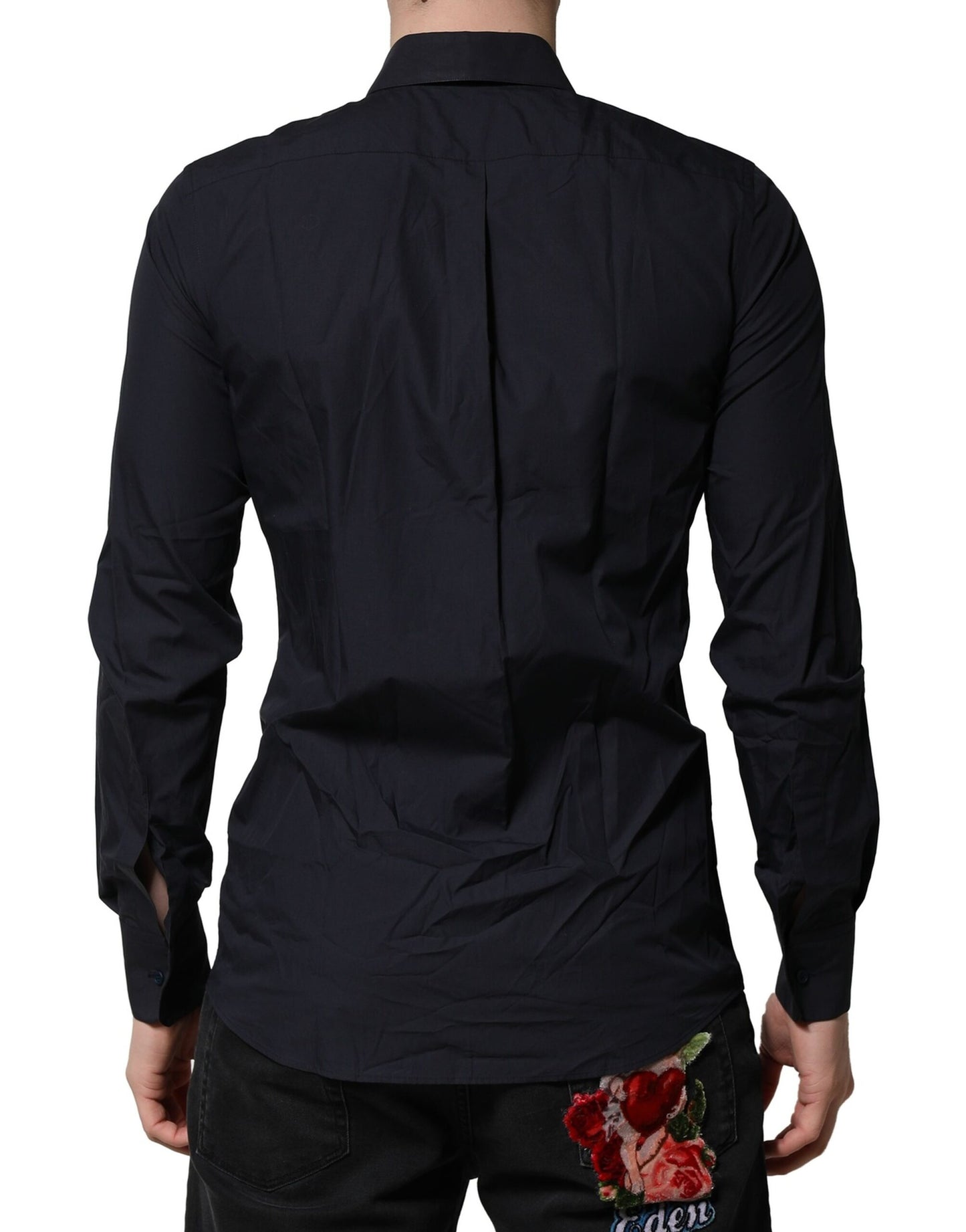 Dark Blue MARTINI Cotton Dress Formal Shirt