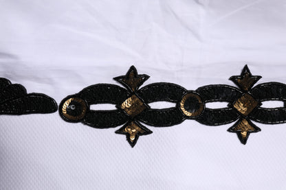 White GOLD Embellished Formal Men Dress Shirt