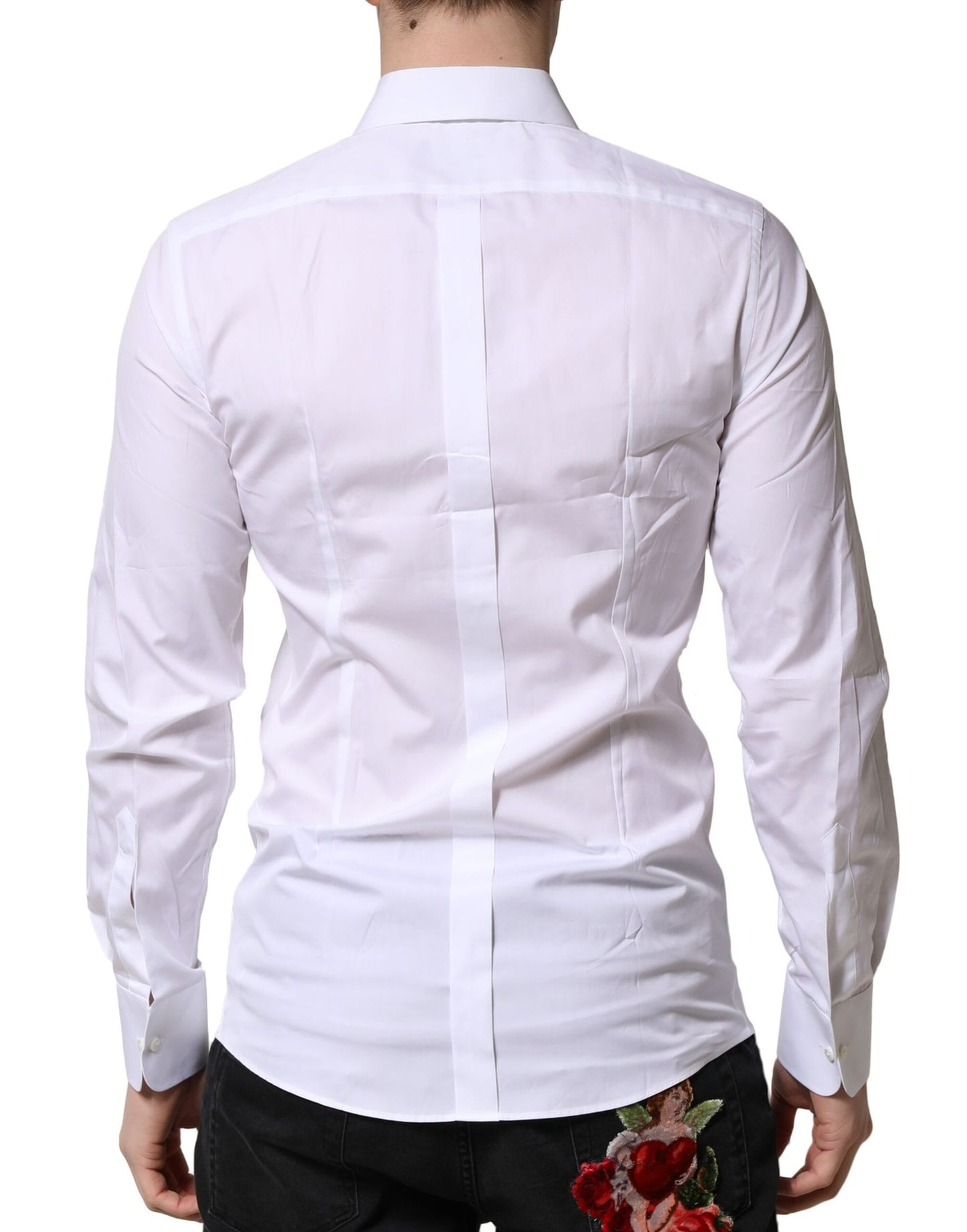 White GOLD Crown Cotton Dress Formal Shirt