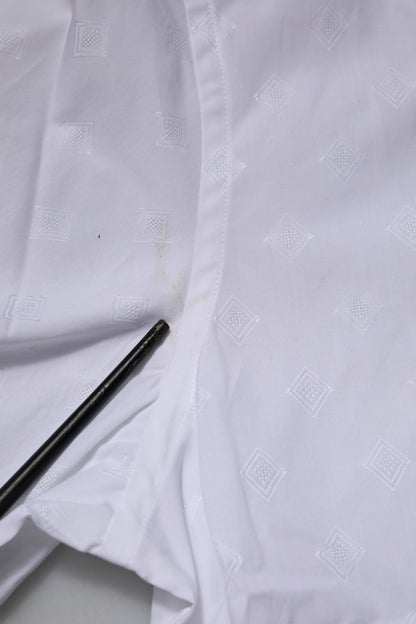 White Bib Cotton Poplin GOLD Formal Shirt